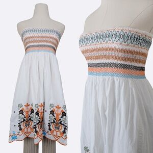 Strapless Embroidered Mini Dress Le Chateau Strapless Tube Top